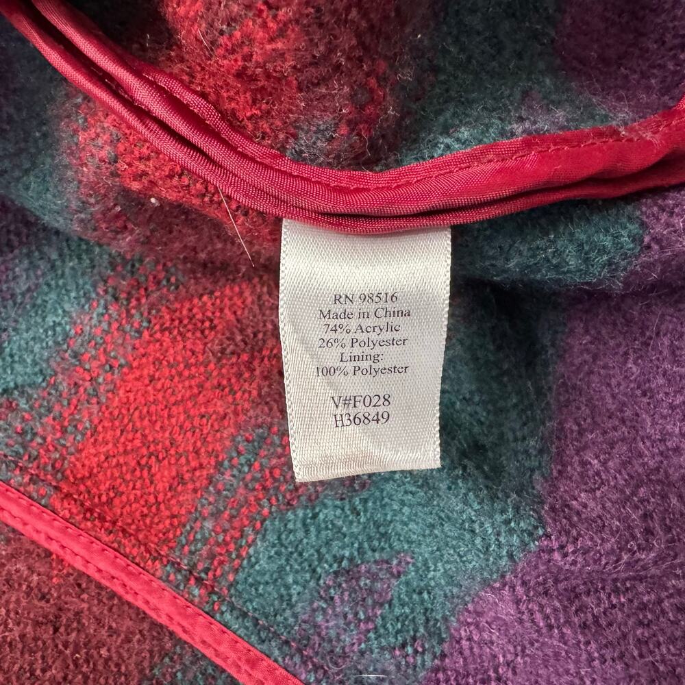 COLDWATER CREEK Colorful Southwestern Print Woven Blanket Coat Size XL Petite - Picture 7 of 10
